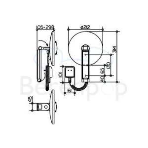 Keuco iLook_move 17612019001 Kosmetikspiegel 5x mit Beleuchtung (mit Stecker) chrom