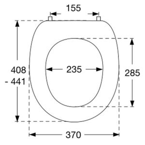 Pressalit 2000 124273-UN3999 WC-Sitze mit Deckel pergamon
