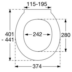 Pressalit 722 722000-D74999 toilet seat with cover white