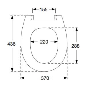 Pressalit Calmo 556000-BZ5999 toilet seat with cover white