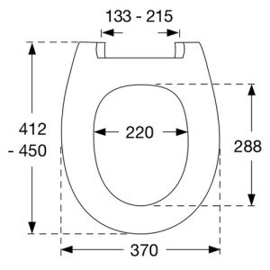 Pressalit Calmo 556000-D02999 für Sphinx Atlantic WC-Sitze mit Deckel weiß
