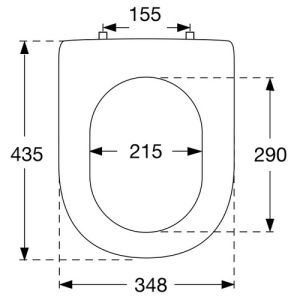 Pressalit Magnum 104000-B33999 toilet seat with cover white
