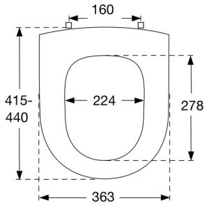 Pressalit Objecta D 172011-BA1999 toilet seat with cover white polygiene