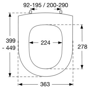 Pressalit Objecta D 172011-BR7999 toilet seat with cover white polygiene