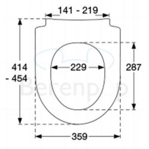 Pressalit Sway D 934000-BL6999 WC-Sitze mit Deckel weiß