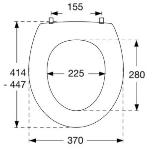 Pressalit T2 316001-UN3999 WC-Sitze mit Deckel schwarz