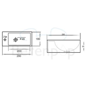 San4U 2500157 One Pack Wonder (links) fonteinset wit keramiek/ chroom