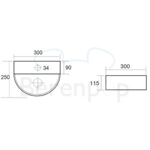 San4U 2500710 Moon fountain 30x25x11,5cm ceramic white