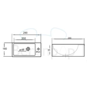 San4U 2501157 One Pack Wonder (rechts) fonteinset wit keramiek/ chroom