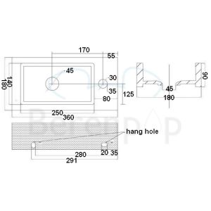 San4U 2502035 One Pack Mini-Block (rechts) fonteinset wit keramiek/ chroom