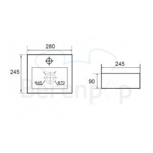 San4U 2502710 Mini-Beta fountain 28 x24.5x9cm ceramic white