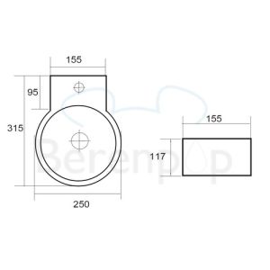 San4U 2509610 Sun fountain 15.5x30x11.5cm ceramic white