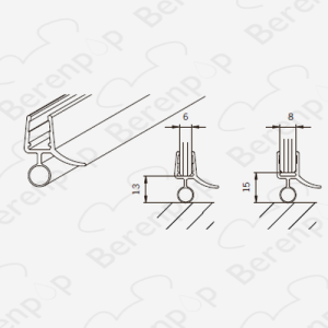 San4U Sealday SD016 afwaterprofiel 200cm, 6-8mm