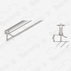 San4U Sealday SD018 afwaterprofiel 200cm, 6mm