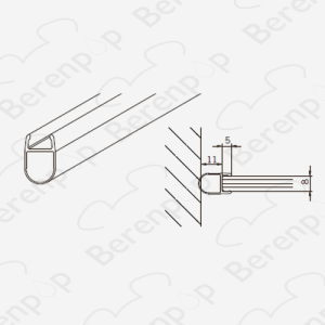 San4U Sealday SD025 o-profiel, 200cm, 8mm
