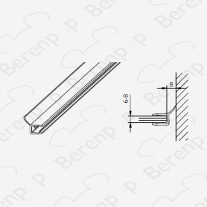 San4U Sealday SD035 wandafdichtprofiel met zachte lip, 200cm, 6-8mm *niet meer leverbaar*