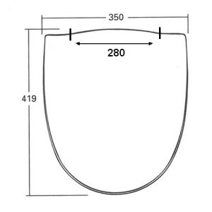 Sphinx Antibes S8H5F00R030 toiletzitting met deksel pergamon