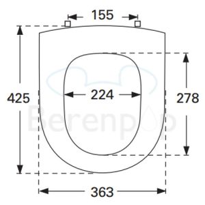 Villeroy en Boch (Omnia) Architectura / O.Novo / Subway 9M636101 WC-Sitze ohne Deckel weiß