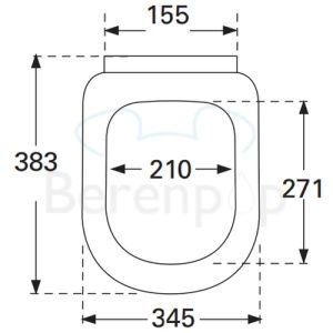 Villeroy en Boch Omnia Architectura Compact 9M66E101 WC-Sitze mit Deckel weiß