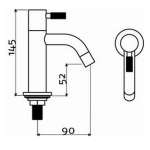 Clou Freddo 2 CL060300141 fountain tap upright stainless steel brushed
