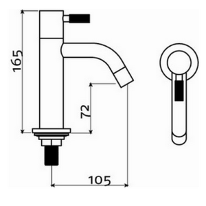 Clou Freddo 2 CL060300129L fountain tap upright high version chrome