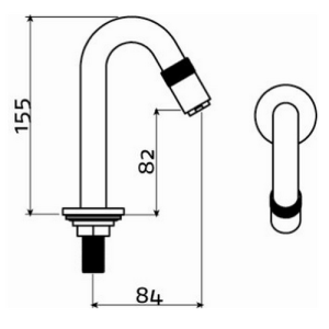Clou Freddo 9 CL060301341 fountain tap upright stainless steel brushed
