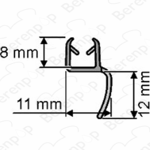 Huppe Universal 070015 Dichtungsprofil, 200,8cm / 6mm