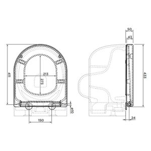 Clou Hängematte CL040604020 WC-Sitze mit Deckel mattweiß