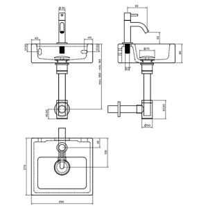Clou InBe IB0303099 InBe set 1, fonteinset wit keramiek/ chroom