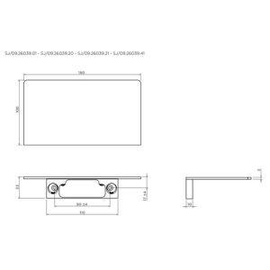Clou Shokker SJ092603921 shelf 180mm matte black