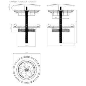 Clou Wash Me HIPO102721 afvoerplug t.b.v. wastafel mat zwart