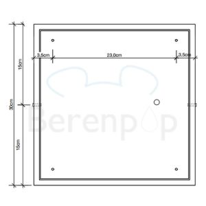 Decor Walther 0219334 BAUHAUS 3 N LED wand- plafondlamp 28x28cm geborsteld nikkel
