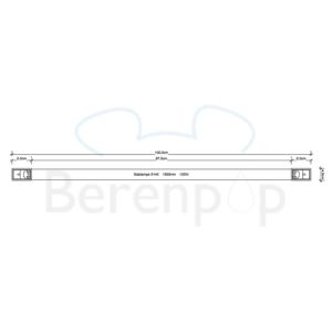 Decor Walther 0302460 OMEGA 20 wandlamp 30,5/50,5/100,5x4,5cm mat zwart