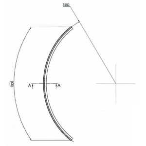 Exa-Lent Universal DS131005 quarter round clear shower profile 1 flap 1 round 100cm - 5mm