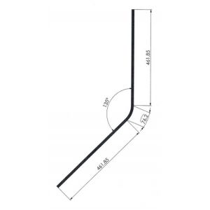 Exa-Lent Universal DS431006 gehoekt helder doucheprofiel 1 flap 100cm - 6mm