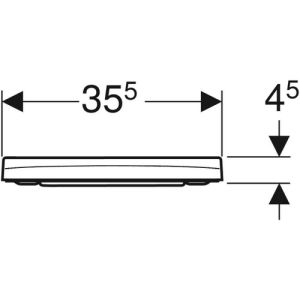 Geberit Smyle Square 500237011 toilet seat with lid white