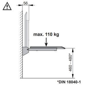 Keuco Collection Plan 14980070051 Klappsitz Edelstahl/ weiß (RAL 9010)