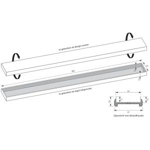 Brauer DR-MRFW90GM Duschrinn mit Multifunktions Abdeckung und Flansch für Wandmontage 7 x 90cm gunmetal gebürstet PVD