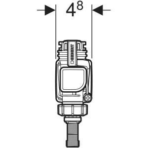Geberit 240.714.00.5 Type 383 vlotterkraan 3/8