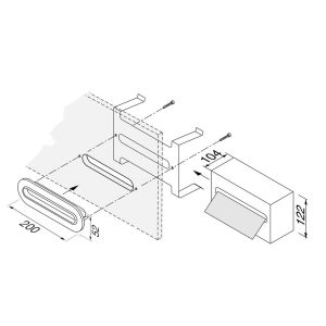 Geesa Hotel 911124-06 Papiertuchbox Unterputz schwarz