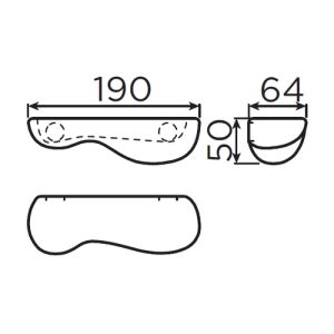 Clou Cliff CL0900001 Ablag 190mm Keramik weiß