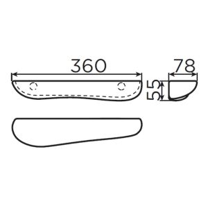 Clou Cliff CL0900016 shelf 360mm ceramic orange