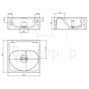 Clou Flush 4 CL0303041 Keramik Handwaschbecken 27cm weiß (Outlet)