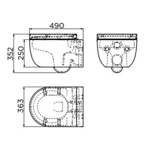 Clou Hängematte CL0401070 Wand-WC weiß