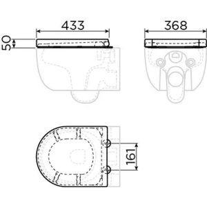 Clou Hängematte CL040604020 WC-Sitze mit Deckel mattweiß