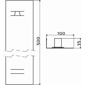 Clou Hold Me CL/08.04.002.40 2er-Set Randrahmen für verdeckte Spiegelmontage Edelstahl poliert (Outlet)