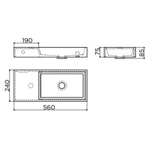 Clou Mini Wash Me Plus CL0303234 ceramic fountain 56cm white