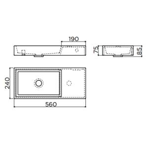 Clou Mini Wash Me Plus CL0303236 ceramic fountain 56cm white