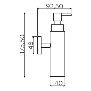 Clou Shokker SJ092604521 Seifenspender 100cc Wand matt schwarz
