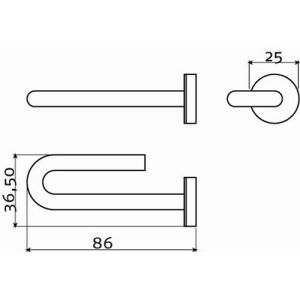 Clou Slim CL090301241 Zahnbürstenhalter Edelstahl gebürstet (Outlet)